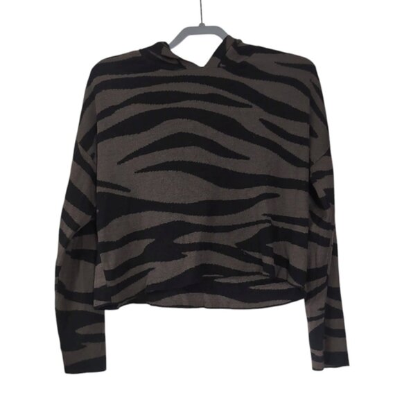 Anthropologie Green and Black Striped Hoodie - Picture 6 of 10